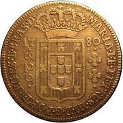 320 Réis - Maria I and Pedro III Low and High Crowns; Lisbon Mint obverse image