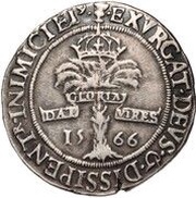 1 Ryal - Mary and Henry Darnley 4th Period, Names Reversed, United Kingdom, 1566 reverse image