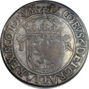 1 Ryal - James VI 1st Coinage, Countermark of 1578 obverse image