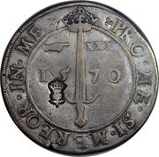 1 Ryal - James VI 1st Coinage, Countermark of 1578, United Kingdom, 1567-1571 reverse image
