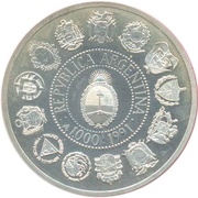 1000 Australes Encounter of Two Worlds obverse image