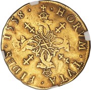 1 Ducat - Francis and Mary 2nd Period, United Kingdom, 1558 reverse image