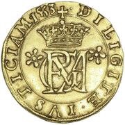 44 Shillings - Mary I 1st Period, 1st Issue, United Kingdom, 1553 reverse image