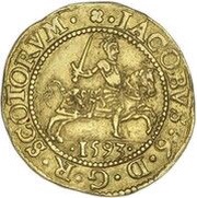 ½ Rider - James VI 7th coinage obverse image