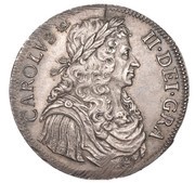 4 Merks - Charles II 1st Coinage, Type I obverse image