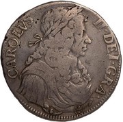 4 Merks - Charles II 1st Coinage, Type II obverse image
