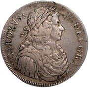 4 Merks - Charles II 1st Coinage, Type III obverse image