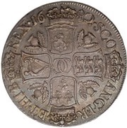 1 Dollar - Charles II 2nd Coinage, United Kingdom, 1676-1682 reverse image
