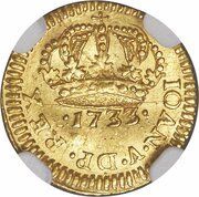 400 Réis - João V Vila Rica Mint, Brazil, 1730-1734 reverse image
