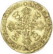 1 Crown - Mary I 3rd Period, United Kingdom, 1561 reverse image