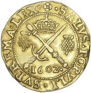 1 Sword and Sceptre Piece - James VI 8th Coinage, United Kingdom, 1601-1604 reverse image