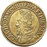 ½ Unit - Charles I 3rd coinage, 1st Issue obverse image