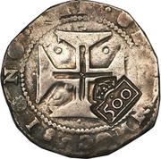 500 Réis - João IV Countermarked 1 Cruzado, Brazil, 1663 reverse image