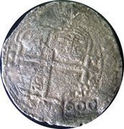 600 Réis - Afonso VI Countermarked Bolivia 8 Reales obverse image