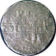 600 Réis - Afonso VI Countermarked Bolivia 8 Reales, Brazil, 1663 reverse image