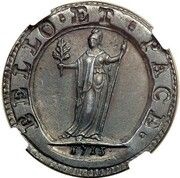1 Farthing - Anne 'Bello et Pace' Pattern, United Kingdom, 1713 reverse image