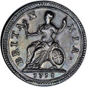 1 Farthing - George I Pattern, United Kingdom, 1718 reverse image