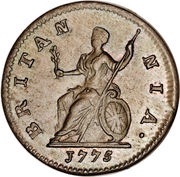 1 Farthing - George III 1st issue, United Kingdom, 1771-1775 reverse image