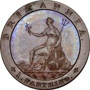 1 Farthing - George III Pattern, United Kingdom, 1798 reverse image
