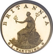 1 Farthing - George III 3rd issue; Proof, United Kingdom, 1799 reverse image