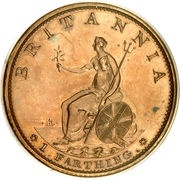 1 Farthing - George III 3rd issue; Proof, United Kingdom, 1799 reverse image