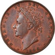 1 Farthing - George IV 2nd issue obverse image