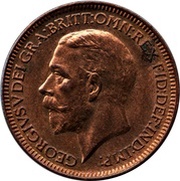 1 Farthing - George V modified effigy obverse image