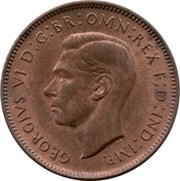 1 Farthing - George VI with 'IND:IMP' obverse image