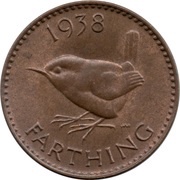 1 Farthing - George VI with 'IND:IMP', United Kingdom, 1937-1948 reverse image