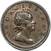 ½ Penny - George I 'Dump' issue, United Kingdom, 1717-1719 obverse image