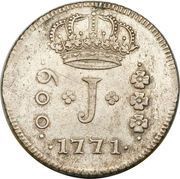 600 Réis - José I Straight Zones; Province of Minas Gerais; Rio de Janeiro Mint obverse image