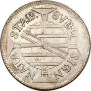 600 Réis - José I Straight Zones; Province of Minas Gerais; Rio de Janeiro Mint, Brazil, 1770-1774 reverse image