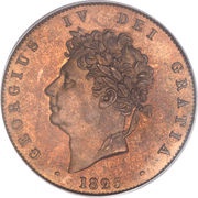 ½ Penny - George IV obverse image