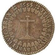 640 Réis - Pedro II Pattern - Calvary Cross - Terra de Santa Cruz, Brazil, 1695 reverse image