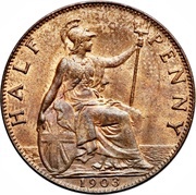 ½ Penny - Edward VII, United Kingdom, 1902-1910 reverse image