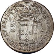 640 Réis - Pedro II Large Crown; Bahia Mint obverse image