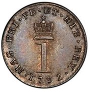 1 Penny - George III Thin numerals; incl. Maundy, United Kingdom, 1792 reverse image