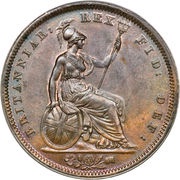 1 Penny - George IV 2nd issue, United Kingdom, 1825-1827 reverse image