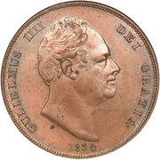 1 Penny - William IV obverse image
