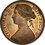1 Penny - Victoria 2nd portrait; 1st type obverse image