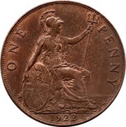 1 Penny - George V reverse image