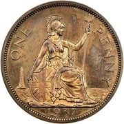 1 Penny - Edward VIII Pattern, United Kingdom, 1937 reverse image