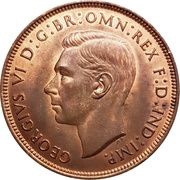1 Penny - George VI with 'IND:IMP' obverse image