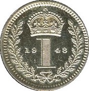 1 Penny - George VI 2nd Maundy issue, United Kingdom, 1947-1948 reverse image