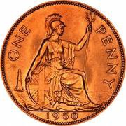 1 Penny - George VI without 'IND:IMP', United Kingdom, 1949-1952 reverse image