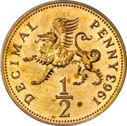 ½ Decimal Penny Uniface Pattern obverse image