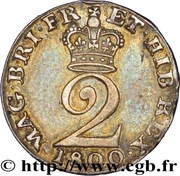2 Pence - George III Normal numerals; incl. Maundy, United Kingdom, 1795-1800 reverse image