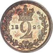 2 Pence - George IIII Maundy issues, United Kingdom, 1822-1830 reverse image