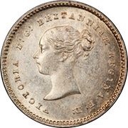 2 Pence - Victoria 1st portrait; Colonial and Maundy issues obverse image