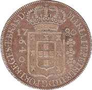 640 Réis - Maria I and Pedro III Low and High Crowns; Lisbon Mint obverse image